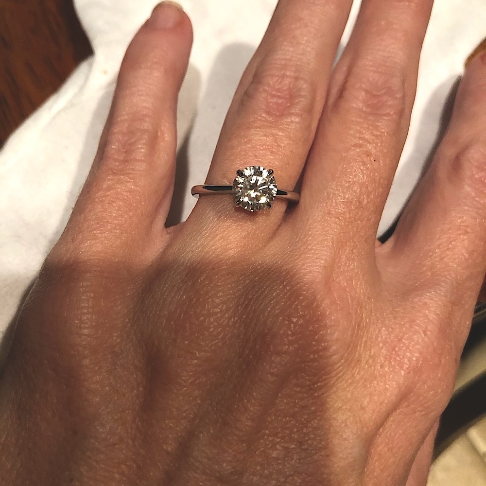 FIRM-1.5ct D, VVS1 Moissanite Ring - (gold) - Picture 6 of 13